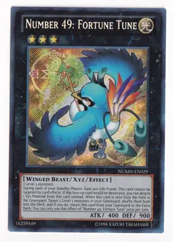 Yugioh! Number 49: Fortune Tune NUMH-EN029 Secret Rare Unlimited - Image 1