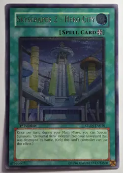 Yugioh Skyscraper 2 - Hero City STON-EN048 Ultimate Rare 1st Edition - Image 1