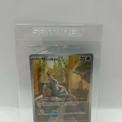SEALED Pokemon Mimikyu SVP 075 Paldean Fates Full Art Holo Black Star Promo - Image 3
