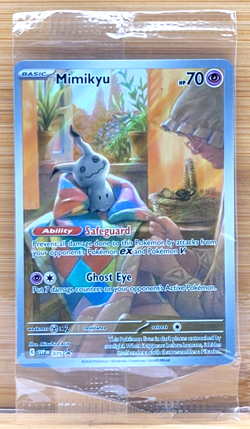 SEALED Pokemon Mimikyu SVP 075 Paldean Fates Full Art Holo Black Star Promo - Image 1
