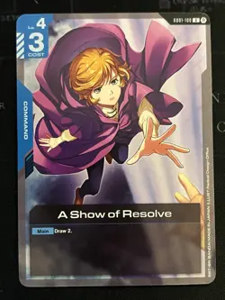 A Show of Resolve - GD01-100 Beta NM - Gundam TCG Card Game - Image 1