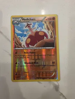 Pokemon MEDICHAM Card 80/160 Reverse Holo Rare XY Primal Clash Near Mint NM - Image 1