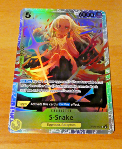 ONE PIECE ENGLISH CARD HOLO GAME CARTE S-Snake OP08-112 SR JCC EN ** - Image 1