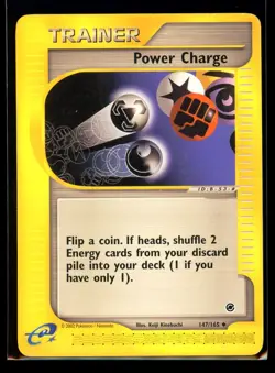 2002 E-Card - Expedition Power Charge #147 Non Holo Pokemon Card - Image 1