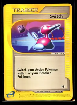 2002 E-Card - Expedition Switch #157 Non Holo Pokemon Card - Image 1