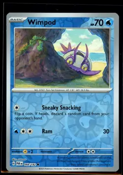 2023 Scarlet & Violet Series - Paradox Rift Wimpod #48 Reverse Holo Pokemon Card - Image 1