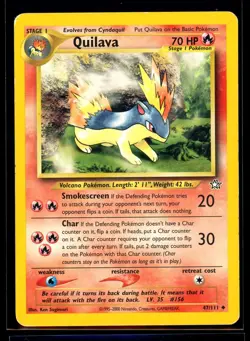 2000 Neo - Genesis Quilava #47 Non Holo Pokemon Card - Image 1