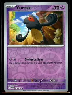 2023 Scarlet & Violet Series - Paradox Rift Yamask #75 Reverse Holo Pokemon Card - Image 1