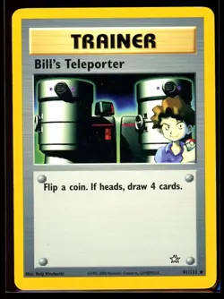 2000 Neo - Genesis Bill’s Teleporter #91 Non Holo Pokemon Card - Image 1
