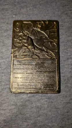 23K Gold Plated CHARIZARD Trading Card 1999 Burger King Pokemon With PokeBall - Image 3
