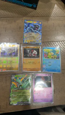 Pokemon Trading Card Lot Holo & Rare Cards Two Pokeball And Two Masterball Cards - Image 1