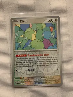 Ditto Reverse Holo 132/165 Scarlet & Violet 151 Pokemon Card NM - Image 1