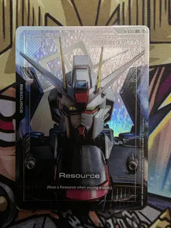 Freedom Gundam C+ Foil Resource Gundam Card Game TCG - Image 1