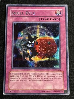 Skull Dice Yu-Gi-Oh Promo Card EDS-003 Prismatic Secret Rare Moderate Played MP - Image 1