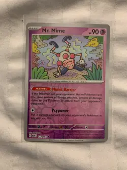Mr. Mime 122/165 Reverse Holo - Scarlet & Violet 151 Pokemon Card - NM - Image 1
