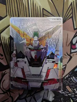 Unicorn Gundam C+ Foil Resource Gundam Card Game TCG - Image 1