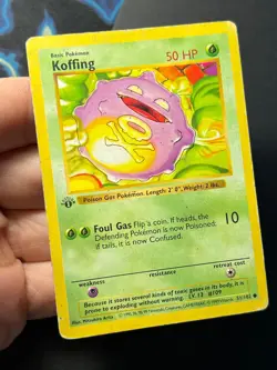 Koffing 51/102 1st Edition Shadowless Base Set - Pokemon Card HP - Image 5