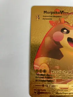 Morpeko Vmax Premium Gold Foil Fan Art Textured Collector Pokemon Card 080/202 - Image 4
