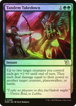 Tandem Takedown March of the Machine Foil (MOM) #208 Near Mint MTG Magic - Image 1