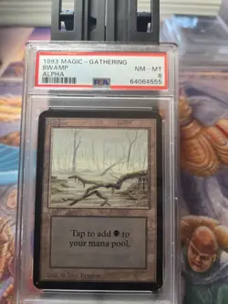 Swamp MTG Magic the Gathering Alpha PSA 8 Vintage Old School Collectible - Image 1