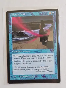 Mystic Veil - Visions - LP - MTG Magic - Common - Enchant Creature - Image 1