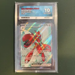 ACE 10 Scizor ex 195/162 Pokemon Card Sv05: Temporal Forces Holo GEM MINT - Image 1