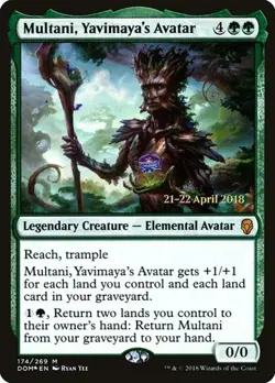 Multani, Yavimaya's Avatar - Foil Prerelease Promo Dominaria LP MTG - Image 1