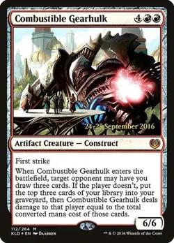 Combustible Gearhulk - Foil Prerelease Promo Kaladesh LP MTG - Image 1