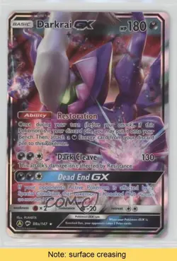 Darkrai GX Pokemon Sun & Moon Burning Shadows #88a READ 08j3 - Image 1