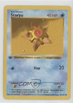 Staryu Shadowless 1st Ed. Pokemon Base Set #65 1999 0gf3 - Image 1