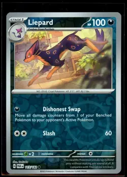 2023 Scarlet & Violet Series - Paradox Rift Liepard #115 Reverse Holo Pokemon - Image 1