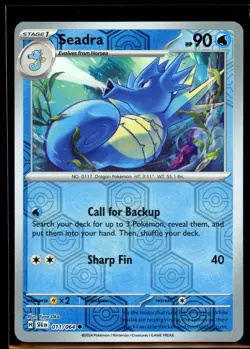 2024 Scarlet & Violet Series - Shrouded Fable Seadra #11 Reverse Holo Pokemon - Image 1