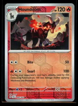 2024 Scarlet & Violet Series - Shrouded Fable Houndoom #8 Reverse Holo Pokemon - Image 1