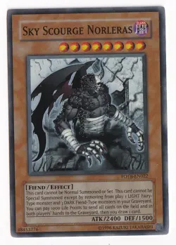 Yugioh Sky Scourge Norleras FOTB-EN022 Super Rare - Image 1