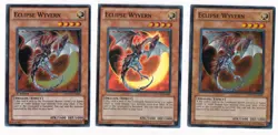 YUGIOH ECLIPSE WYVERN X3 SDDC-EN003 SUPER LIGHT PLAYED - Image 1