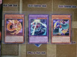 YUGIOH LUNALIGHT YELLOW MARTEN + LUNALIGHT EMERALD BIRD + LUNALIGHT CAT DANCER - Image 1