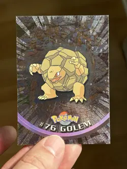 Golem #76 Chrome Holo Pokemon Topps Chrome Series 1 Card 2000 Vintage LP - Image 1