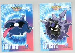 Pokemon Card Database Attacks Cracked Ice Holo SHELLDER #090 & CLOYSTER #091 - Image 1