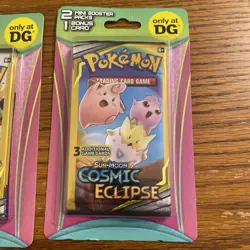 Pokemon Cosmic Eclipse 3 card mini Booster 2 Pack LOT Blastoise & Togepi SEALED - Image 3