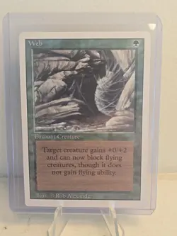 Web Unlimited NM Green Rare MAGIC THE GATHERING MTG CARD - Image 1