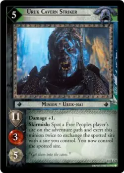 LOTR TCG HUNTERS SET Uruk Cavern Striker 15R174 LP/NM a Top Shelf Card - Image 1