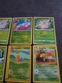 9 Card Grass Pokemon Lot Exeggcute/Exeggutor 2 Reverse Holos And Base 2 Energys - Image 3