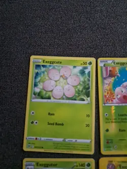 9 Card Grass Pokemon Lot Exeggcute/Exeggutor 2 Reverse Holos And Base 2 Energys - Image 5