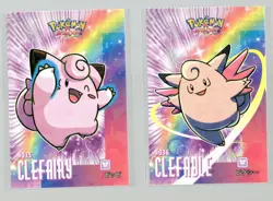 Pokemon Card Database Attacks Cracked Ice Holo CLEFAIRY #035 & CLEFABLE #036 - Image 1