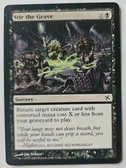 MTG Magic The Gathering Card Stir the Grave Sorcery Black Betrayers Of Kamigawa - Image 1