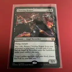 MTG Magic The Gathering Cleaving Reaper Foil Promo Angel Black Commander - Image 1
