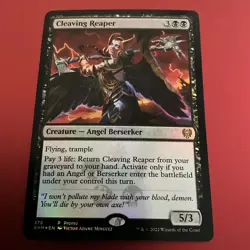 MTG Magic The Gathering Cleaving Reaper Foil Promo Angel Black Commander - Image 2