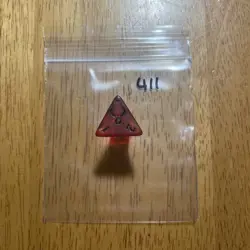 🎲FREE w/10 dice! - MTG d4 Spindown Life Counter die Hour of Devastation Red 411 - Image 1