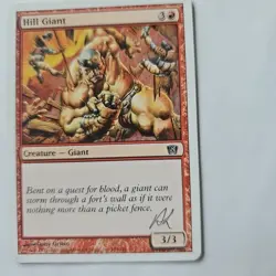 MTG Magic The Gathering Card Hill Giant Creature Giant Red 8th Edition - Image 1