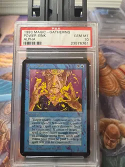 Power Sink MTG Magic the Gathering Alpha PSA 10 Vintage Old School Collectible - Image 1